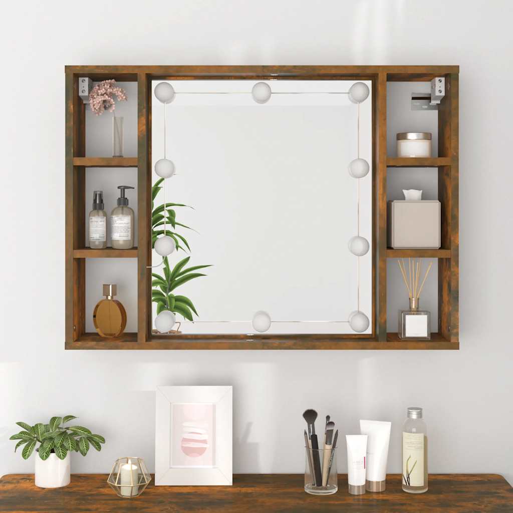 Savutammi peilikaappi led-valoilla Sergie 76x15x55cm