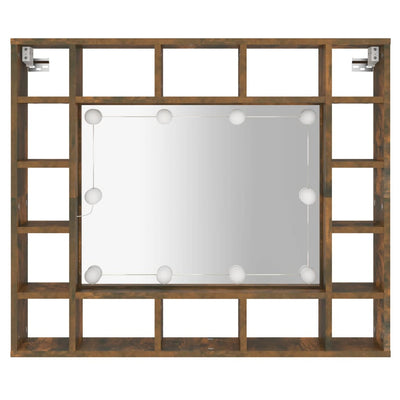 Peilikaappi LED-valoilla savutammi 91x15x76,5 cm