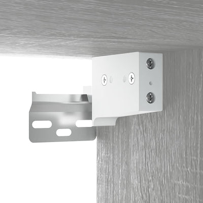 TV-seinäkaapit 2 kpl harmaa Sonoma 80x30x30 cm tekninen puu