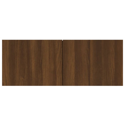 TV-seinäkaapit 2 kpl ruskea tammi 80x30x30 cm tekninen puu