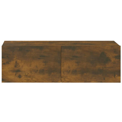 TV-seinäkaappi 2 kpl savutammi 100x30x30 cm tekninen puu