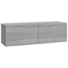 TV-seinäkaapit 2 kpl harmaa Sonoma 100x30x30 cm tekninen puu