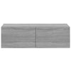 TV-seinäkaapit 2 kpl harmaa Sonoma 100x30x30 cm tekninen puu