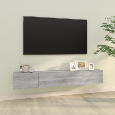 Harmaa tv-seinäkaapit Concept 100x30x30cm (2 kpl, sonoma, puinen)