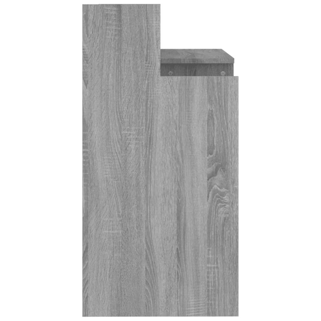 Harmaa työpöytä led-valoilla Algot 97x45x90cm (puinen)