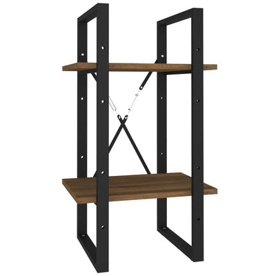 Ruskea kirjahylly Hosseini 40x30x70cm (2-kerroksinen, tammi, puinen)