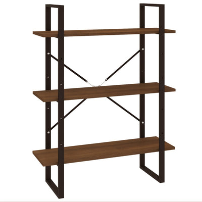 Kirjahylly ruskea tammi 80x30x105 cm tekninen puu