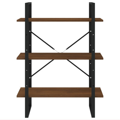 Kirjahylly ruskea tammi 80x30x105 cm tekninen puu