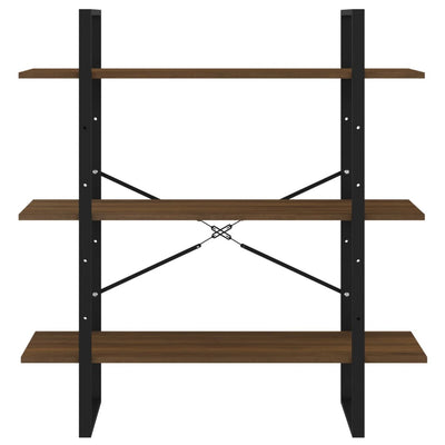 Kirjahylly ruskea tammi 100x30x105 cm tekninen puu