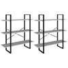 Korkea hylly harmaa Sonoma 100x30x210 cm tekninen puu