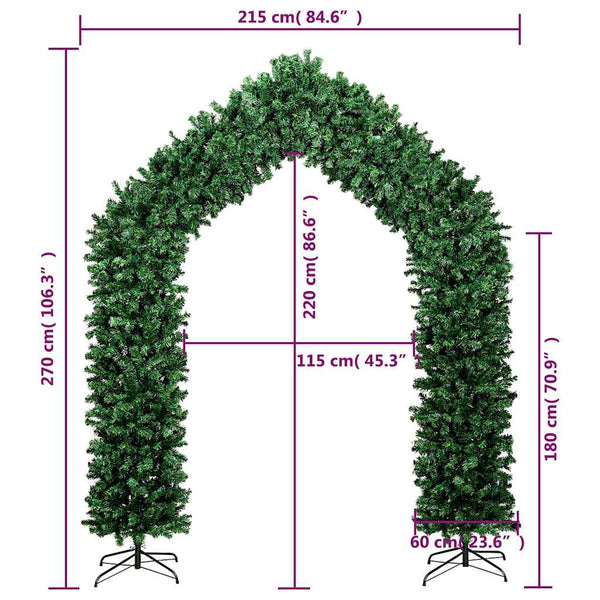 Joulukuusikaari vihreä 270 cm