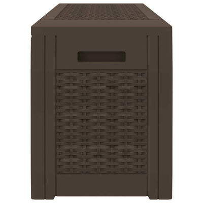 Ruskea puutarhan varastoarkku Iuri 119x48x60cm (polypropeeni)