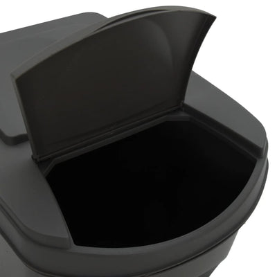 Pinottavat roskalaatikot 4 kpl harmaa 100 l polypropeeni