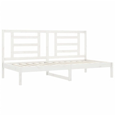 Vuodesohva ilman patjaa valkoinen 90x200 cm täysi mänty