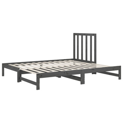 Sohvasänky ulosvedettävä harmaa 2x (90x200) cm täysi mänty