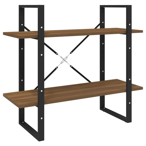 5-kerroksinen Kirjahylly ruskea tammi 80x30x175 cm tekninen puu