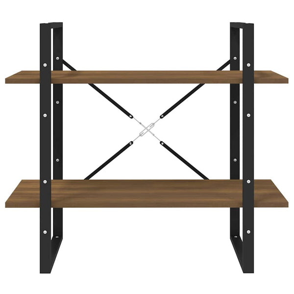 5-kerroksinen Kirjahylly ruskea tammi 80x30x175 cm tekninen puu