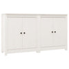 Senkit 2 kpl valkoinen 70x35x80 cm täysi mänty