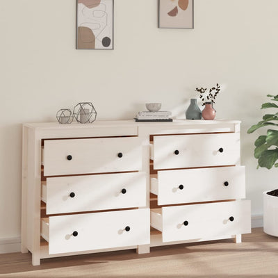 Senkki valkoinen 140x35x80 cm täysi mänty