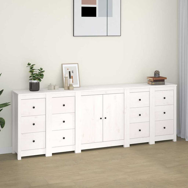 Senkki valkoinen 230x35x80 cm täysi mänty