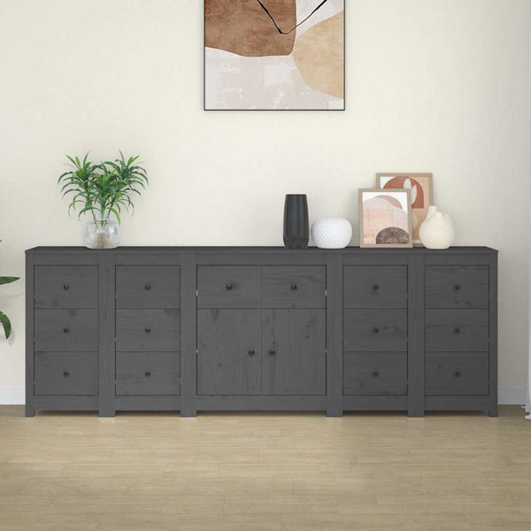 Senkki harmaa 230x35x80 cm täysi mänty