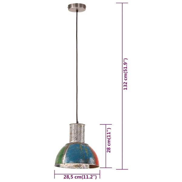 Teollistyylinen riippuvalaisin 25 W moniväri pyöreä 28,5 cm E27