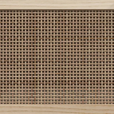 TV-taso valkoinen 80x30x40 cm täysi mänty ja luonnonrottinki