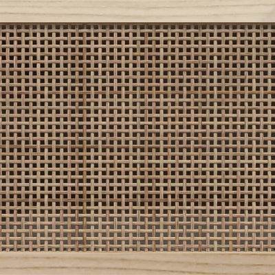 TV-taso ruskea 80x30x40 cm täysi mänty ja luonnonrottinki
