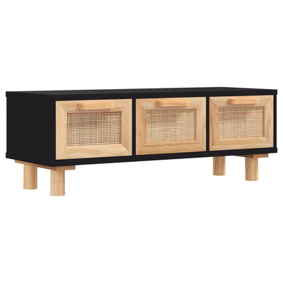 Sohvapöytä musta 80x40x30 cm tekninen puu ja täysi mänty