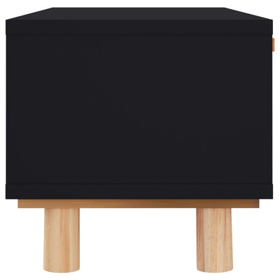 Sohvapöytä musta 80x40x30 cm tekninen puu ja täysi mänty