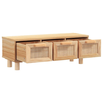 Sohvapöytä ruskea 80x40x30 cm tekninen puu ja täysi mänty