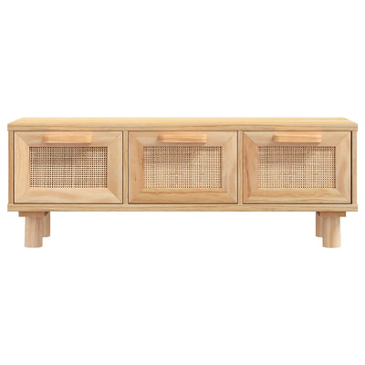 Sohvapöytä ruskea 80x40x30 cm tekninen puu ja täysi mänty