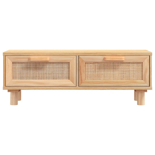 Sohvapöytä ruskea 80x40x30 cm tekninen puu ja täysi mänty