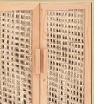 Senkki ruskea 60x30x70 cm täysi mänty ja luonnonrottinki