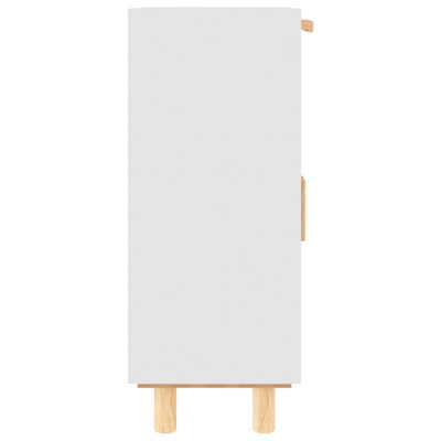 Senkki valkoinen 60x30x75 cm täysi mänty ja luonnonrottinki