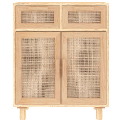Senkki ruskea 60x30x75 cm täysi mänty ja luonnonrottinki