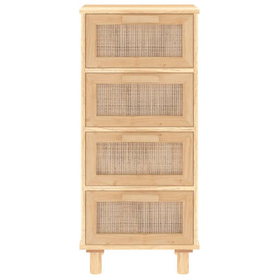 Senkki ruskea 40x30x90 cm täysi mänty ja luonnonrottinki