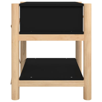 Yöpöydät 2 kpl musta 42x38x45 cm tekninen puu