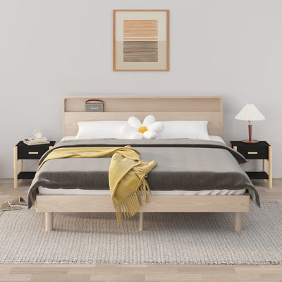 Musta yöpöydät Polina 42x38x45cm (2 kpl puinen)