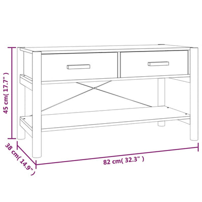 TV-taso musta 82x38x45 cm tekninen puu