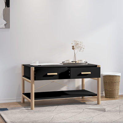 Sohvapöytä musta 82x48x45 cm tekninen puu