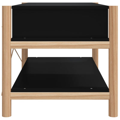 Sohvapöytä musta 82x48x45 cm tekninen puu