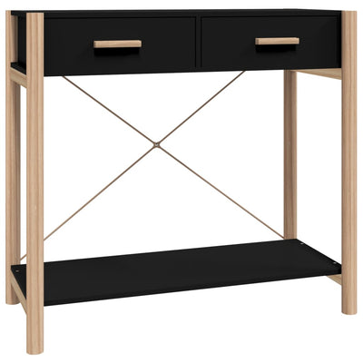 Konsolipöytä musta 82x38x75 cm tekninen puu