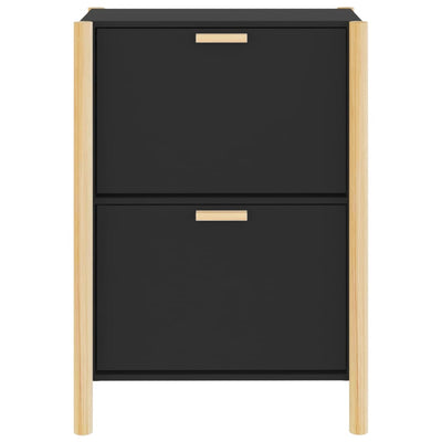 Musta kenkäkaappi Tit 57,5x33x80cm (puinen)