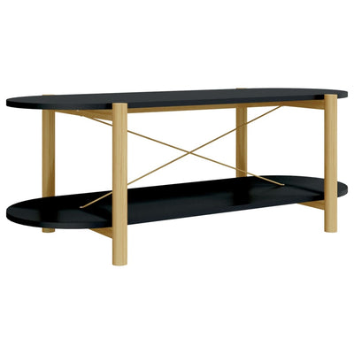 Sohvapöytä musta 110x48x40 cm tekninen puu