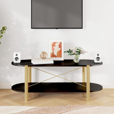 Sohvapöytä musta 110x48x40 cm tekninen puu