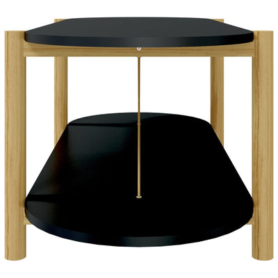 Sohvapöytä musta 110x48x40 cm tekninen puu