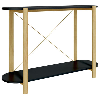 Konsolipöytä musta 110x38x75 cm tekninen puu
