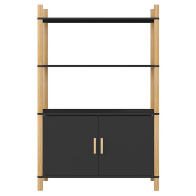 Kaappi musta 80x40x121 cm tekninen puu