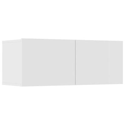 TV-kaapit 4 kpl valkoinen 80x30x30 cm tekninen puu